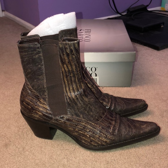 franco sarto snakeskin boots